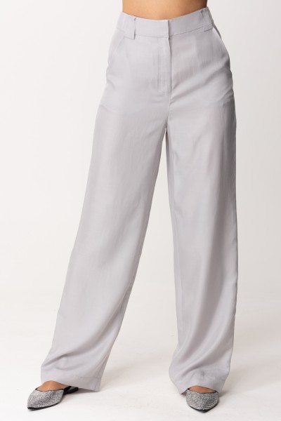 Patrizia Pepe  High-waisted flowing trousers 8P0554 A273 MINERAL GRAY