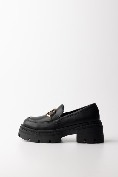Twin-Set  Loafers with Oval T logo 232TCT062 NERO