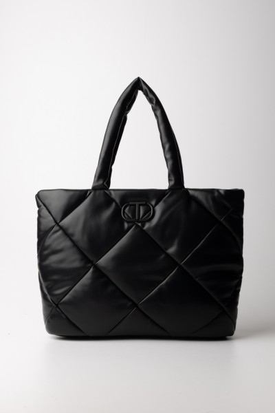 Twin-Set  Twinset quilted shopper 232TD8140 NERO