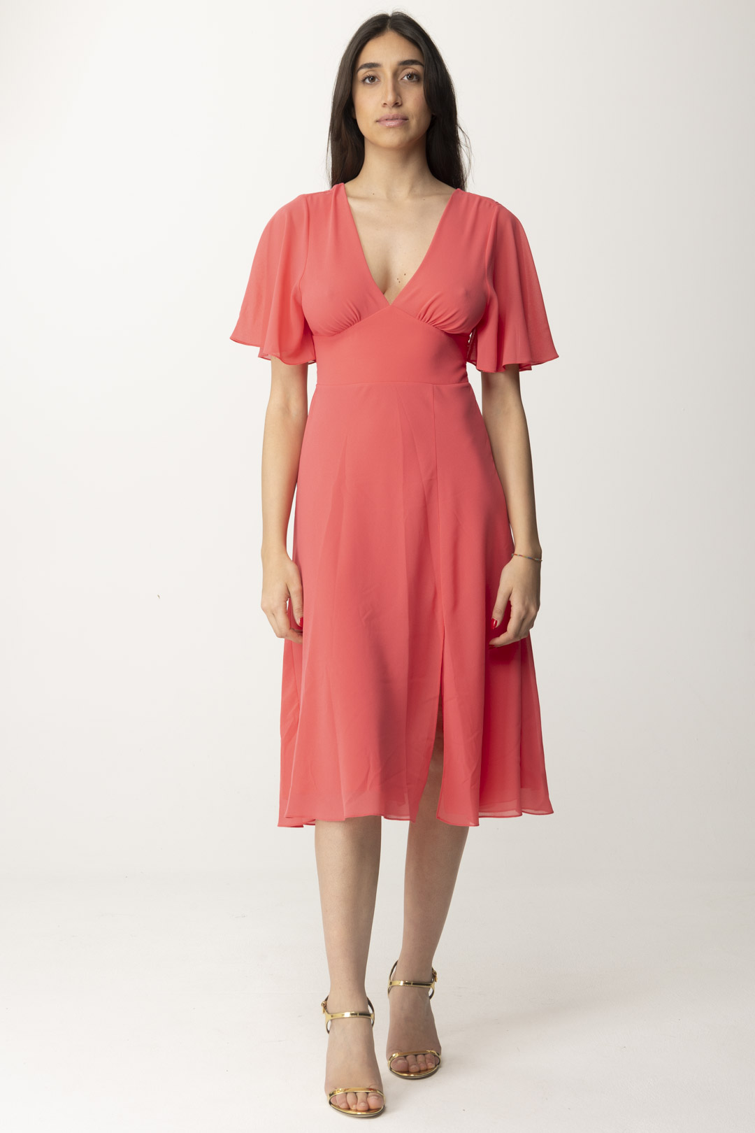 Preview: Patrizia Pepe Midi Dress with Jewel Detail at the Back HyBrid Rose