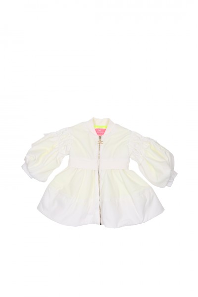 ELISABETTA FRANCHI BAMBINA  Jacket with puffed sleeves EGGB0270NY1670004 AVORIO