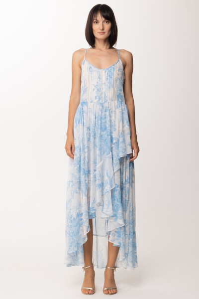 Twin-Set  Long dress with lace and floral print 221TP2711 ST.FIORE SANDERSON N