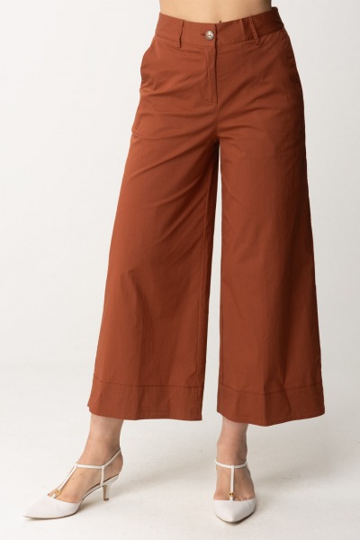 Alessia Santi  Cropped cotton trousers 411SD25009 SEQUOIA