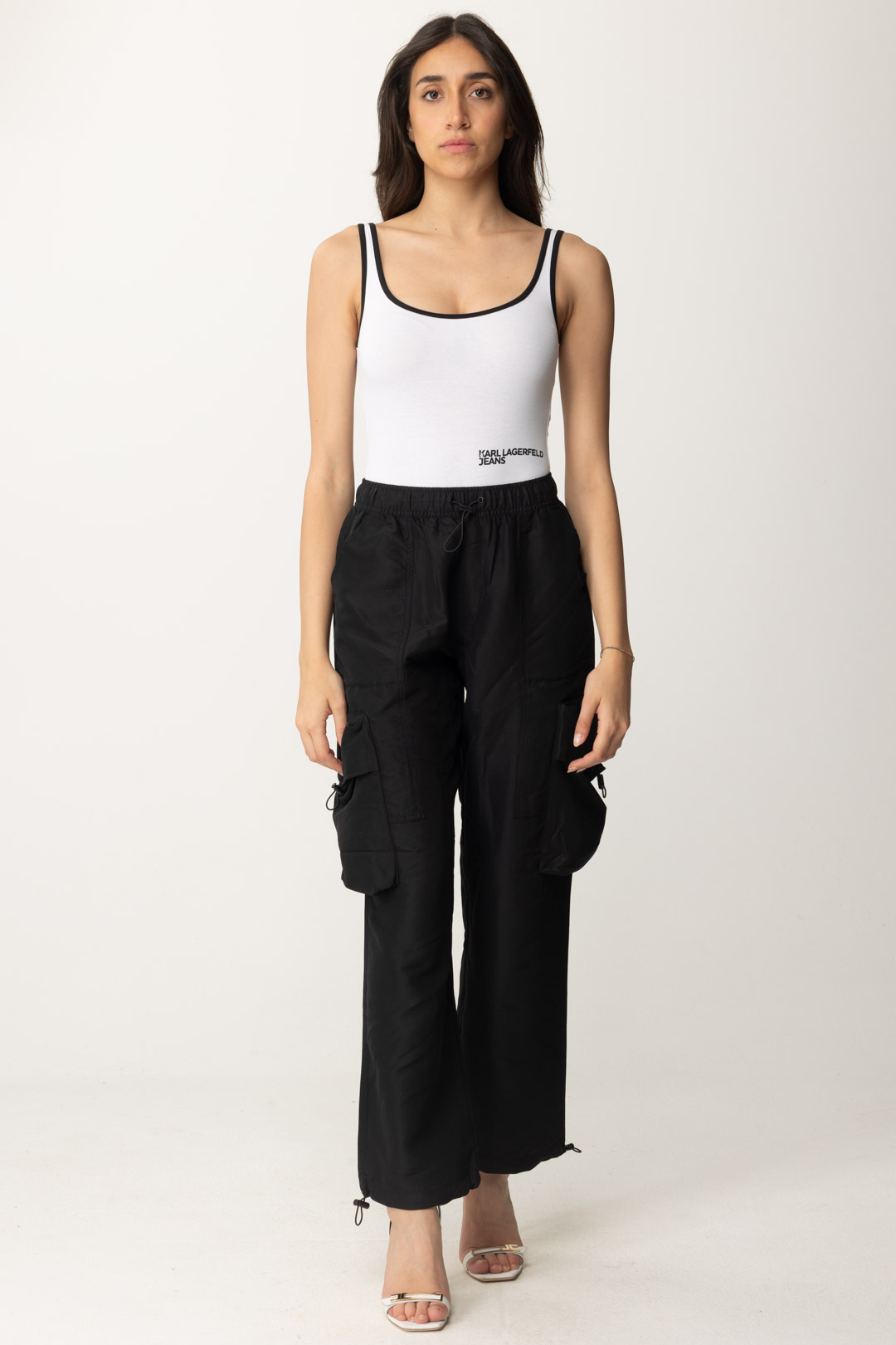 Preview: Karl Lagerfeld Utility cargo trousers Black