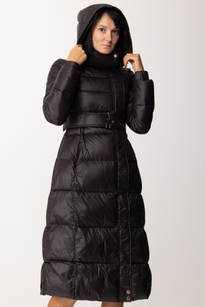 Patrizia Pepe  Long padded coat with belt 2O0121 A9M1 NERO