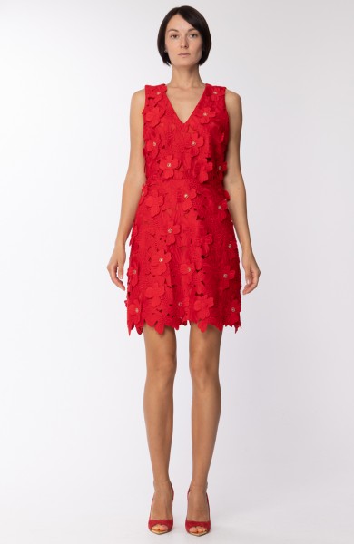 Michael Kors  MINI DRESS WITH FLORAL EMBROIDERY MS88XXU8KT