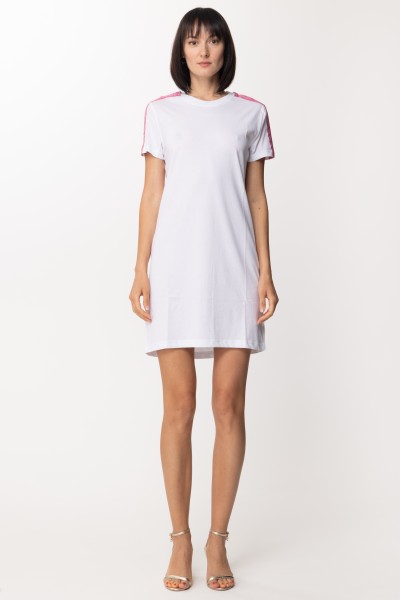 Chiara Ferragni  Mini t-shirt dress with logo band 72CBOT04 WHITE