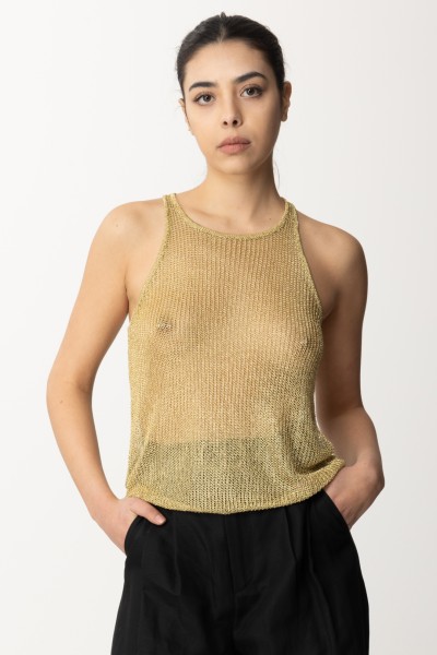Patrizia Pepe  Mesh knit top 2K0260 K179 GOLD