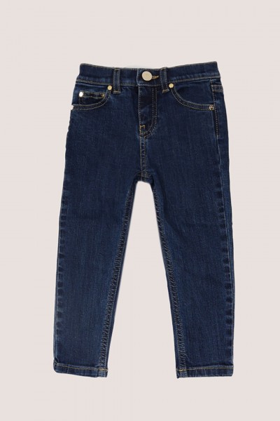 ELISABETTA FRANCHI BAMBINA  Skinny jeans with logo embroidery on the back EFPA187CDS0454005 BLU