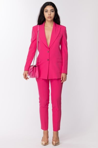 Gaelle Paris  Single-breasted jacket with logoed buttons GBDP16014 FUCSIA