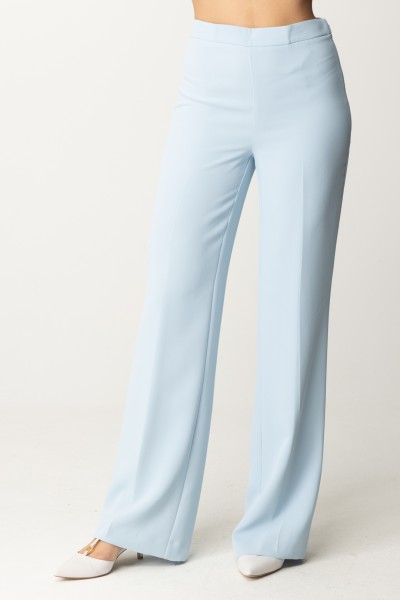 Twin-Set  Pleated palazzo trousers 241TP2171 BLUE TEAR