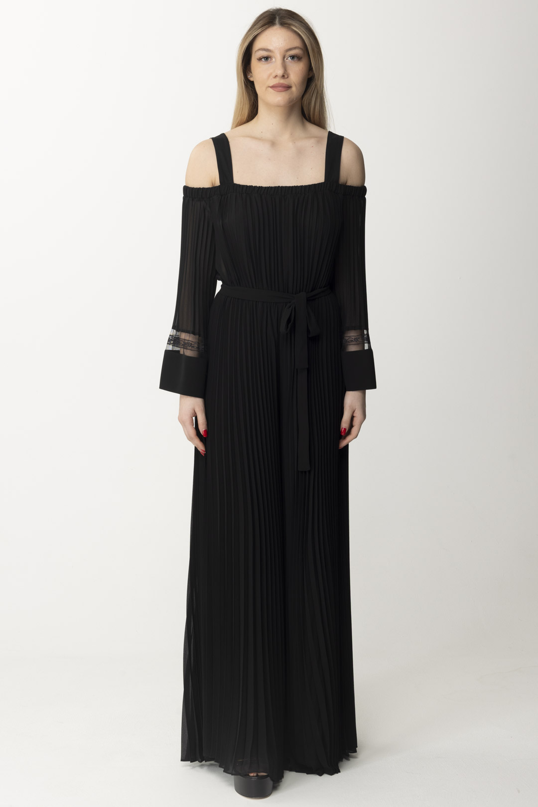 Preview: Twin-Set Pleated jumpsuit Nero