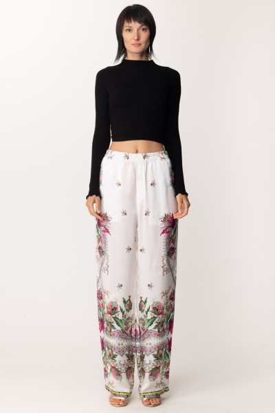 Just Cavalli  Fluid trousers with print S04KA0326 White Variant