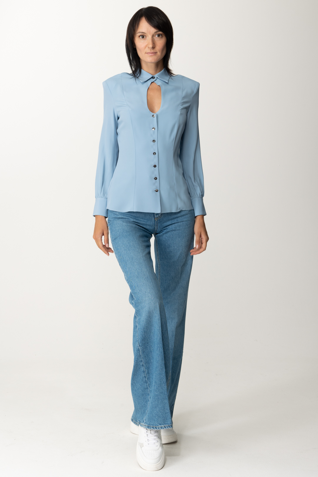 Preview: Simona Corsellini Shirt with cut-out SKY WAY