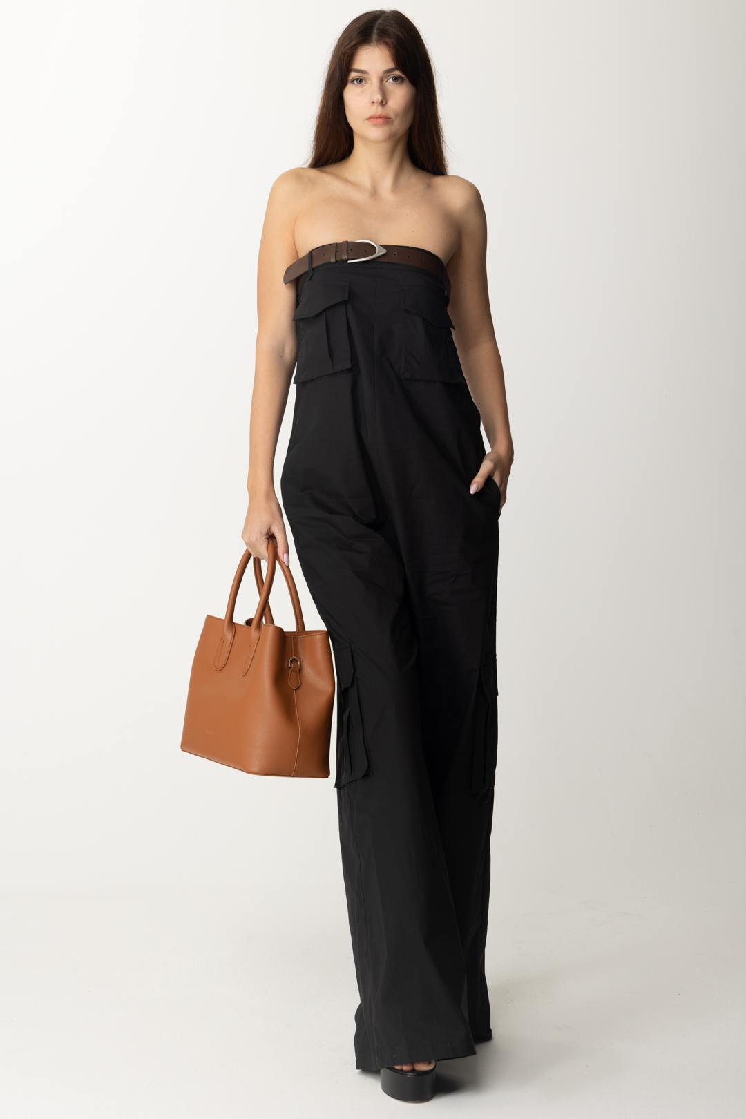 Preview: Aniye By Long Jumpsuit with Pockets and Belt Cory Black