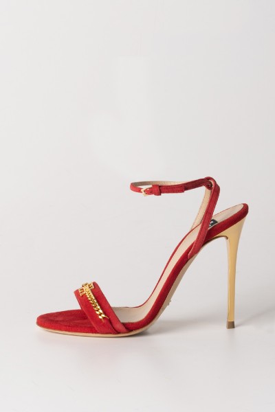 Elisabetta Franchi  Sandals with horsebit SA08L37E2 RED VELVET