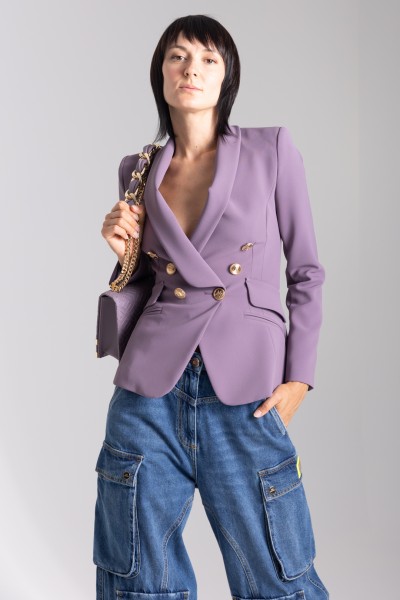 Elisabetta Franchi  Double-breasted jacket GI06436E2 CANDY VIOLET