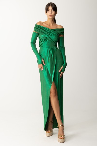 Dramèe  Long Dress with Draped Sleeves and Inserts DRFW23725 FORESTA