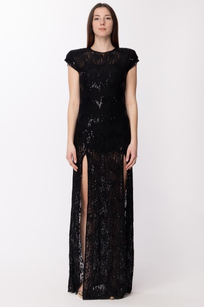 Gaelle Paris  Dress with lace and sequins GBDM17519 NERO