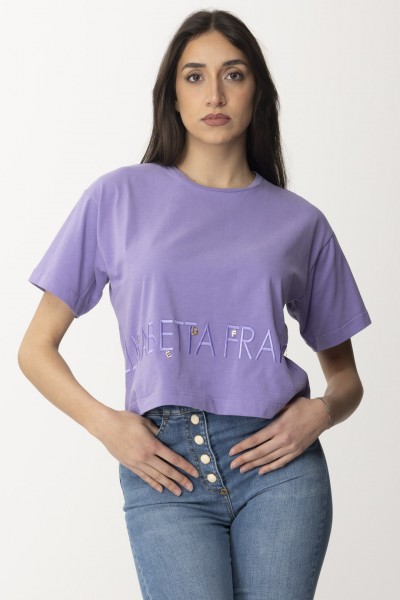 Elisabetta Franchi  T-shirt with necklace and charms MA00141E2 IRIS
