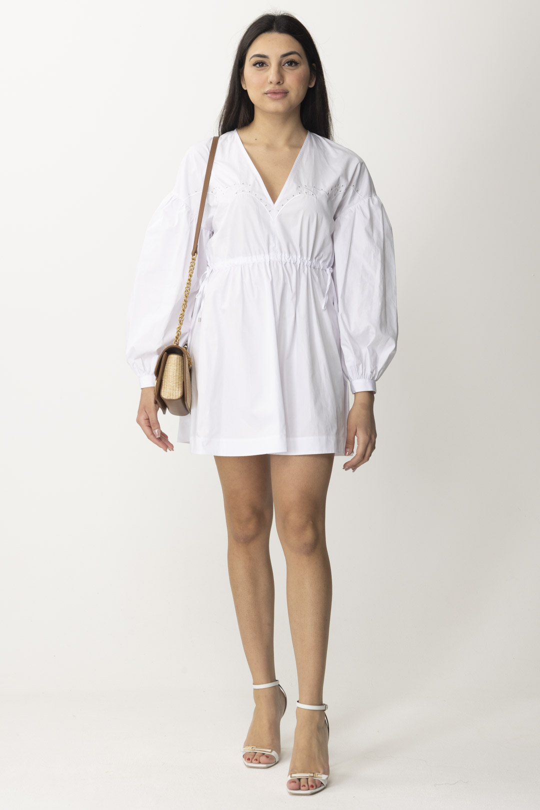 Preview: Pinko Dress with embroidery BIANCO BRILL