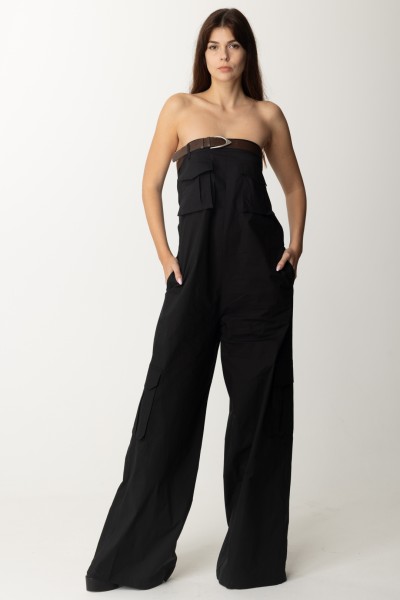 Aniye By  Long Jumpsuit with Pockets and Belt Cory 185235 BLACK