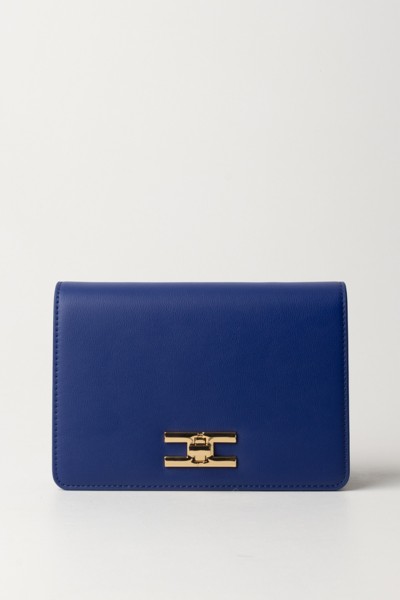 Elisabetta Franchi  Crossbody bag with gold swivel logo BS03A41E2 BLUE INDACO