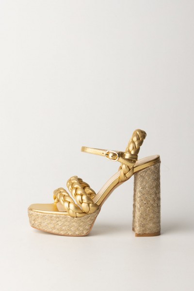 Twin-Set  Sandals with weaves 241TCT080 ORO