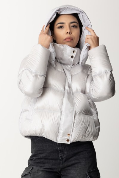 Patrizia Pepe  Short padded jacket with hoodie 2O0050 A9M0 ELDORADO WHITE