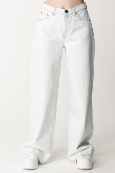 Semicouture  Wide leg jeans S3WY01 JNS50 BLEACH WHITE