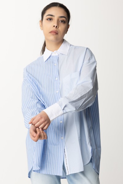 Replay  Camisa oversize a rayas W2136 00010338 AZURE/BLUE/WHIT