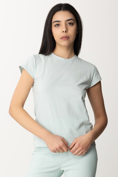 Elisabetta Franchi  T-shirt with logo on the sleeve MA00441E2 ACQUA