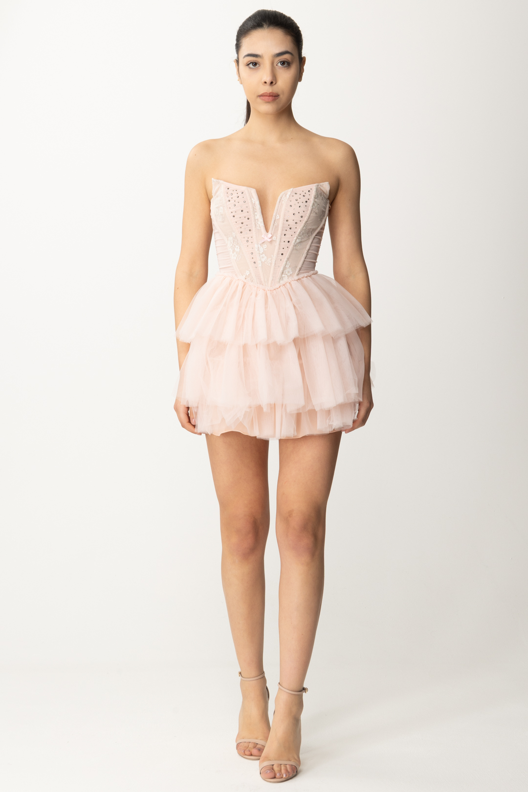 Preview: Aniye By Tulle Mini Dress with Bustier Rhela SOFT PINK