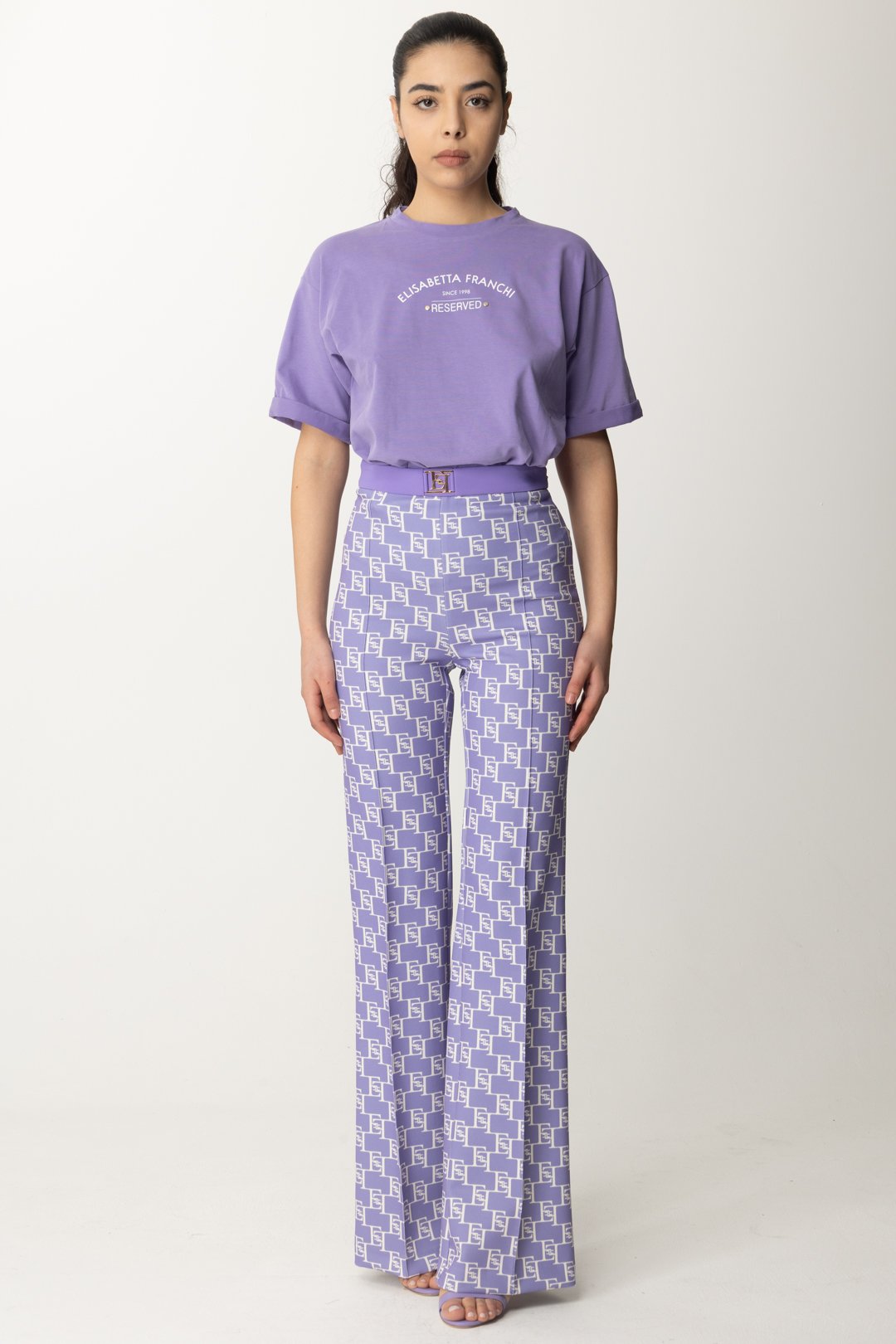 Preview: Elisabetta Franchi T-shirt with Reserved Print IRIS