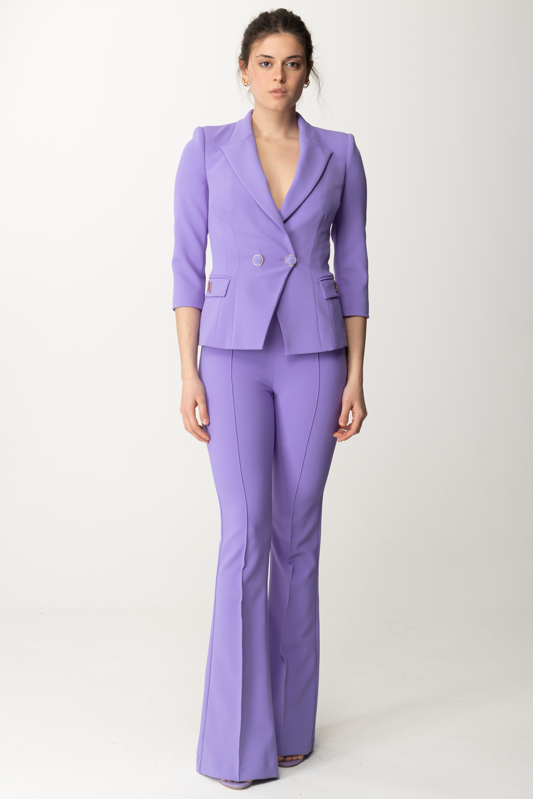 Preview: Elisabetta Franchi Flare trousers with C charms IRIS