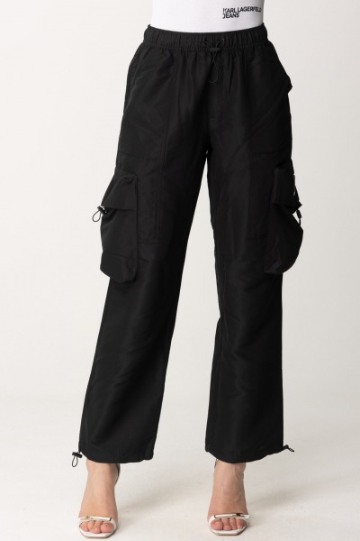 Karl Lagerfeld  Użytkowe spodnie cargo 241J1000 BLACK