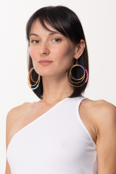 MiriamNori  Circles multicolor earrings 22GO03 Bronzo-Multicolor
